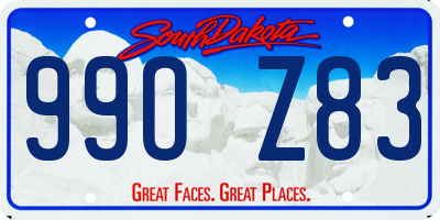 SD license plate 99OZ83