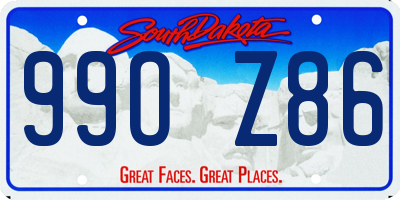 SD license plate 99OZ86