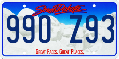 SD license plate 99OZ93