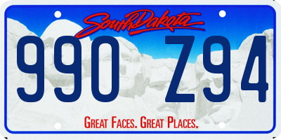 SD license plate 99OZ94