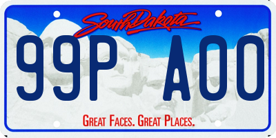 SD license plate 99PA00