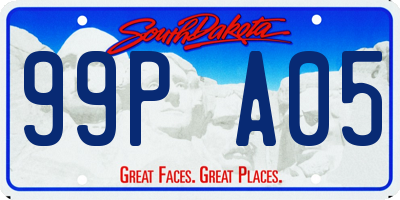 SD license plate 99PA05