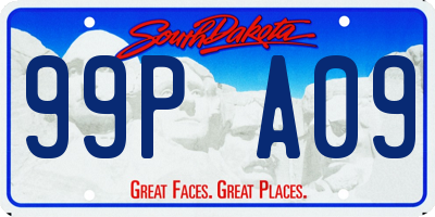 SD license plate 99PA09