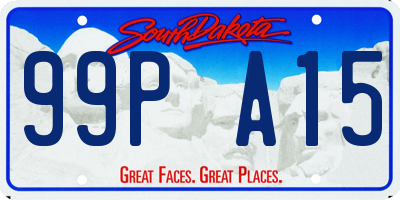 SD license plate 99PA15