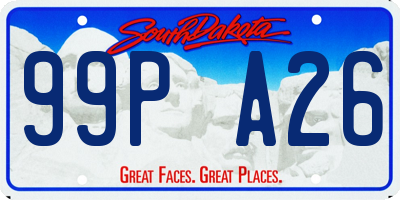 SD license plate 99PA26
