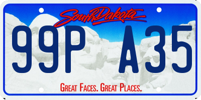 SD license plate 99PA35