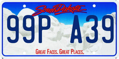 SD license plate 99PA39