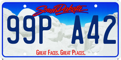 SD license plate 99PA42