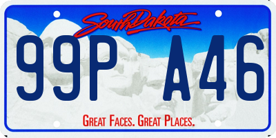 SD license plate 99PA46