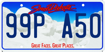 SD license plate 99PA50