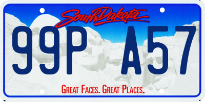 SD license plate 99PA57