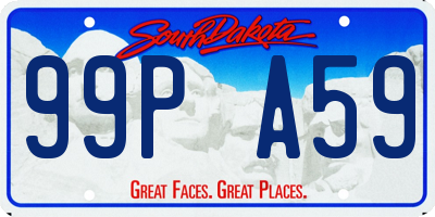 SD license plate 99PA59