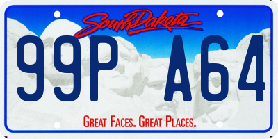 SD license plate 99PA64