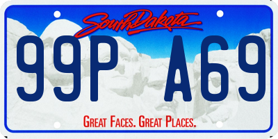 SD license plate 99PA69