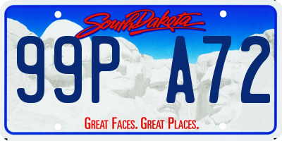 SD license plate 99PA72