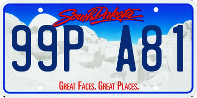 SD license plate 99PA81