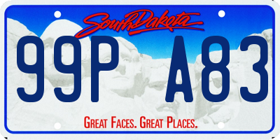 SD license plate 99PA83