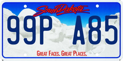 SD license plate 99PA85