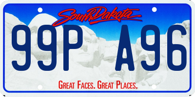 SD license plate 99PA96