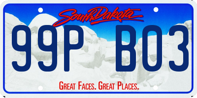SD license plate 99PB03