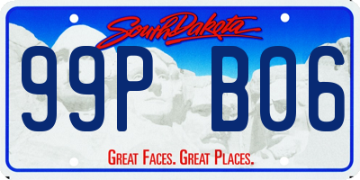 SD license plate 99PB06