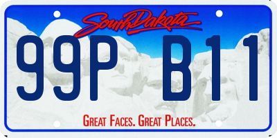 SD license plate 99PB11