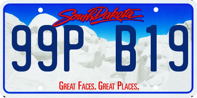 SD license plate 99PB19