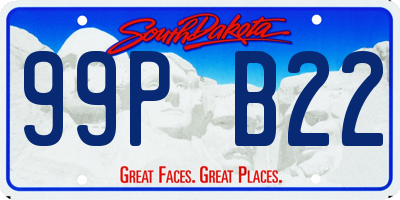 SD license plate 99PB22