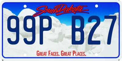 SD license plate 99PB27