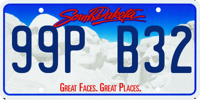 SD license plate 99PB32