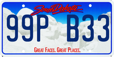 SD license plate 99PB33