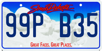 SD license plate 99PB35