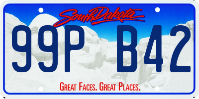 SD license plate 99PB42