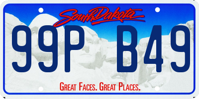 SD license plate 99PB49