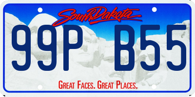 SD license plate 99PB55