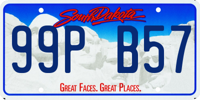 SD license plate 99PB57