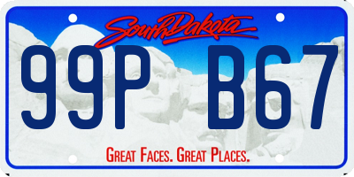 SD license plate 99PB67