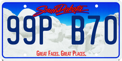 SD license plate 99PB70
