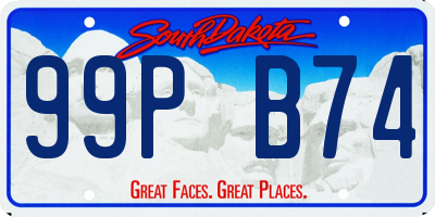 SD license plate 99PB74