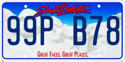 SD license plate 99PB78