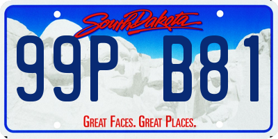 SD license plate 99PB81