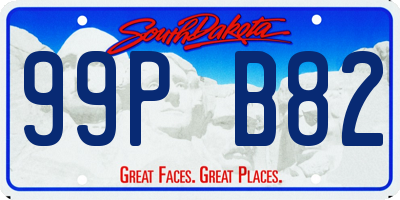 SD license plate 99PB82