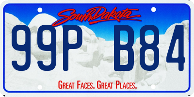 SD license plate 99PB84
