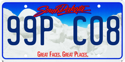 SD license plate 99PC08