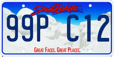 SD license plate 99PC12