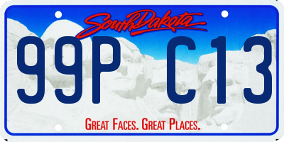 SD license plate 99PC13