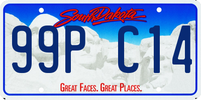 SD license plate 99PC14