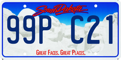 SD license plate 99PC21