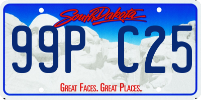 SD license plate 99PC25