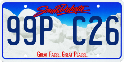 SD license plate 99PC26